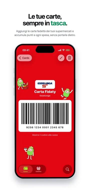 Prisy loyalty cards collected in the mobile wallet